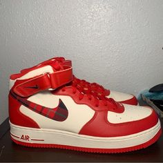 Nike Air Force 1 Mid '07 Lx Mens Shoes Size 11.5 'Red Plaid' Dv0792-101 Authentic Brand New Fast Shipping Red Nike Air Force 1 High-top Sporty Sneakers, Red High-top Nike Air Force 1 Sporty, Red High-top Nike Air Force 1 Sporty Sneakers, Red High-top Nike Air Force 1 Sporty Shoes, University Red High-top Nike Air Force 1, University Red Nike Air Force 1 With Branded Insole, Adidas Human Race, Nike Air Force Max, Grey Vans