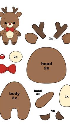 the instructions to make a reindeer head and antlers for a christmas crafting project