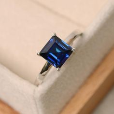 Sapphire ring square ring blue sapphire ring solitaire | Etsy Rectangular Lab-created Sapphire Rings, Formal Square Cut Sapphire Ring, Square Cut Sapphire Ring With Diamond Detail, Sapphire Ring With Square Diamond Cut, Classic Rectangular Lab-created Sapphire Ring, Fine Jewelry Square Cut Lab-created Sapphire Ring, Square Cut Lab-created Sapphire Gemstone Ring, Lab-created Sapphire Ring With Square Cut Gemstone, Classic Square Sterling Silver Rings