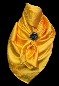 "Solid jacquard silk scarves are made from 100% silk 12mm 34.5\" with a hand stitched hem. Scarf slides are sold separately." Traditional Silk Scarves For Formal Occasions, Elegant Yellow Silk Shawl, Elegant Yellow Silk Scarf, Scarf Slides, Yellow Silk Scarf, Turtle Hat, Wild Rags, Wild Rag, Yellow Silk