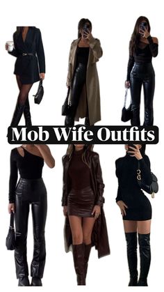 Mob wife outfits ideas, spring outfits mob wife Wife Outfits, Wife Style, Chic Winter Outfits, Winter Fashion Outfits Casual, Mob Wife, Everyday Fashion Outfits, Marchesa, Edgy Outfits, Fall Fashion Outfits