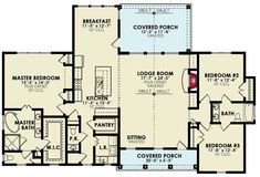 the floor plan for a two story house