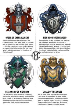 four different types of shields and armor for each character in the video game, which includes