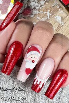 Santa Nails Santa Claus Nail Art, Get Ready For Christmas, Ready For Christmas