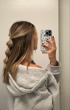 Cute Hairstyles For School, Cute Simple Hairstyles, Hair Stylies, Hairdo For Long Hair, Easy Hairstyles For Long Hair, Hairstyles For School, Aesthetic Hair