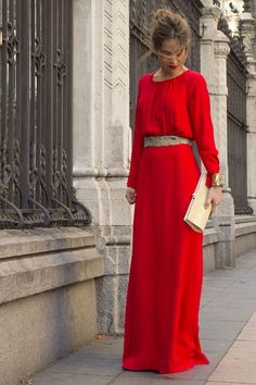 30 Stylist Fall Wedding Guest Dresses Ideas Sukienki Maksi, 파티 드레스, Fall Wedding Guest Dress, Red Dress Maxi, فستان سهرة, Outfit Trends, Party Looks, Look Chic, Moda Fashion