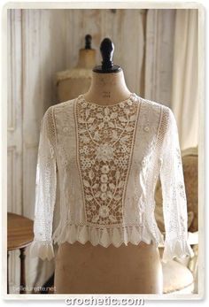 Victorian Blouse, Special Clothes, Dress For Girls, Edwardian Fashion, Lovely Clothes, Historical Dresses, Cotton Crochet, Lace Shirt