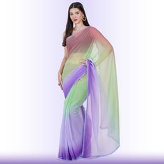 Chiro's By Jigyasa Buy it here ==>> www.chirosbyjigyasa.com/products/shaded-georgette-saree-purple Elevate your style with our exquisite Shaded Georgette Saree in enchanting Purple! 🌟 Crafted for elegance and comfort, this saree seamlessly blends tradition with contemporary flair. The soft georgette fabric drapes gracefully, offering a flattering silhouette for any occasion. The mesmerizing shaded effect transitions from a rich dark purple to a lighter hue, adding depth and allure. 💜 Perf... Elegant Multicolor Pre-draped Saree With Sheer Dupatta, Multicolor Fusion Style Georgette Dupatta, Elegant Multicolor Georgette Dupatta, Festive Fusion Style Pre-draped Georgette Saree, Fusion Style Saree In Georgette With Traditional Drape, Elegant Multicolor Pre-draped Saree With Cutdana, Elegant Multicolor Saree With Unstitched Blouse, Multicolor Georgette Pre-draped Saree For Wedding, Multicolor Pre-draped Georgette Saree For Wedding