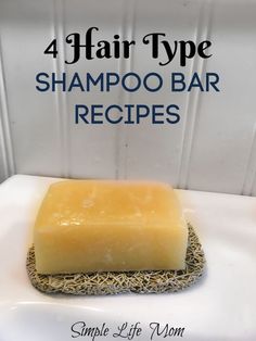 4 Hair Type, Types Of Shampoo, Bar Shampoo, Shampoo Natural