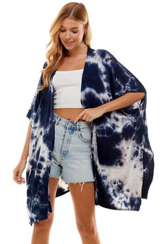 Loving People's Kimono Cardigans - A collection of the most soft and comfortable women's cover ups. Loose fit open front casual kimonos. Soft & Comfortable - These are suitable for an everyday wear, vacation outfit, beach coverups, swimsuit cover ups, summer clothes or casual wear. Dress up or down for any occasion. Fall in love with our beautifully tie dyed colors. Each item is special and unique. SIZING & FIT This garment is true to size so we recommend choosing the size you usually wear. If y One Size Long Cardigan For Vacation, Casual Open Front Outerwear For Beach Cover-up, Casual Long Cardigan For The Beach, Long Relaxed Fit Summer Outerwear, Blue Long Outerwear For Vacation, Relaxed Fit Open Front Outerwear For Beach, Casual Oversized Cardigan For Vacation, Summer Wrap Cardigan For Vacation, Beach Outerwear With Kimono Sleeves One Size