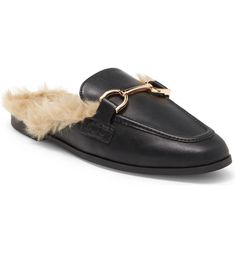 Steve Madden Kordyn Faux Fur Lined Horsebit Mule (Women) | Nordstromrack Mule Outfit, Closet Essentials, Heritage Fashion, Mule, Steve Madden, Faux Fur, Slippers, Closet