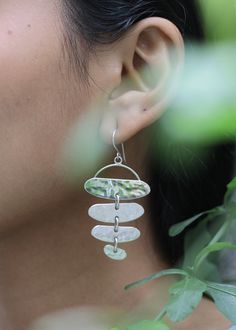 These lovely earrings are made from sterling silver from Taxco, Guerrero, the silver mining region of Mexico. 3 inches long Silver hooks Plant Fibres, Lovely Earrings, Stone Earrings, Accessories Shop, Shop Earrings, Sterling Silver Earrings, Bead Work, Silver Earrings, Bag Accessories