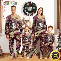 Personalized NCAA Florida State Seminoles Pajamas For Family Pajamas Sport Fans The pajama set is the epitome of comfort and relaxation, designed for peaceful nights and serene mornings. Crafted from soft, breathable fabrics like cotton or satin, it ensures a luxurious feel against the skin. The set often comprises a cozy, long-sleeved top paired with matching bottoms, featuring delightful prints, soothing colors, or charming patterns. Its loose, relaxed fit allows for unrestricted movement, ens Florida State Seminoles, Family Pajamas, Soothing Colors, Florida State, Custom Name, Ncaa, Pajama Set, Breathable Fabric, Relaxation