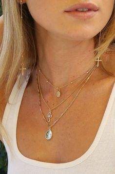 Ettika We design jewelry to help women look and feel their best - because we know a woman’s best accessory is her confidence. 3 Layer Necklace, Popular Necklaces, Layered Chain Necklace, Gold Girl, Trendy Girl, Layered Necklace Set, Necklace Sets, Medallion Necklace, Gold Necklace Layered