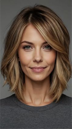 15 Stunning Mom Haircut Ideas: A Mix of Styles for Every Mom! - TecArticles Layered Hair For Thick Hair Medium, Shoulder Length Haircut Side Part, Wavy Bob With Side Bangs, Trendy Mom Haircut, Medium Length Hair With Layers And Side Bangs, Medium Length Hair Round Face, Medium Hair Straight, Haircuts With Side Bangs, Best Haircuts For Thick Hair