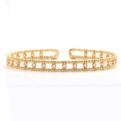 14KY 0.75CTW DIAMOND OPEN CUFF BANGLE Luxury Open Band Cuff Bracelet For Women, Cuff Bangles, Bangles, Cuff, Gold