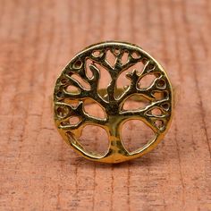 "Tree Of Life Ring, Engraved Tree Ring in Brass, Bridesmaid Gift, Lace Ring, Stackable Ring, Midi Ring, Filigree Ring, Popular Ring ❥ Add this beautiful one little thing of galactic shine to make you feel unique and to transform your lives. Perfect for any kind of outfit and every occasion. ❥ Customers' satisfaction is our biggest priority, please contact us with any questions/queries for future or existing orders, and we will do our best to make sure you are happy with your order. ❥Please make Spiritual Metal Rings For Gifts, Nickel-free Nature-inspired Round Rings, Nature-inspired Nickel Free Round Rings, Nature-inspired Brass Rings For Gifts, Nature-inspired Nickel Free Rings, Nature-inspired Nickel-free Rings, Nature-inspired Nickel Free Ring As Gift, Nature-inspired Nickel-free Ring As Gift, Nature-inspired Nickel Free Rings For Gifts