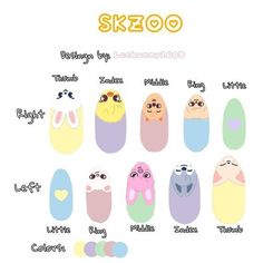 skzoo kpop nails Kpop Nails Designs Stray Kids, Uñas Stray Kids, Stray Kids Nails Designs, Stray Kids Nail Art, Kpop Nails Designs, Skz Nail, Uñas Skz, Stray Kids Nails, Kpop Nail Art