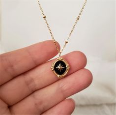 💖Check our other great items at link below 👇 https://www.etsy.com/shop/Altansuk ★All items will be shipped out from our California studio, fast and safe. -------------------------------------------- -THIS NECKLACE IS LEAD AND NICKEL FREE -HYPOALLERGENIC -ANTI TARNISH -WATERPROOF ★MATERIAL: 18k gold filled stainless steel ★NECKLACE CHAIN LENGTH: 16" + 2" extender  ★PENDANT SIZE:  15mm X 14mm ---------------------------------------- S H I P P I N G - DOMESTIC (U.S.): 3 - 5 business days - INTERNATIONAL: 7 - 14 business days ------------------------------- GIFTS Your order will come with a pouch. We do not include price receipts in the package. We are happy to ship directly to the recipient. JEWELRY CARE: We advise that in order for your jewelry to stand the test of time and last longer, th Star Choker, Box Wrapping, Star Charm Necklace, Celestial Necklace, Necklace Chain Lengths, Jewelry Lookbook, Best Friend Gift, Steel Necklace, Jewelry Inspo