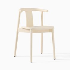 a white plastic chair on a white background