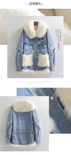 Do you love making a long-lasting style impression everywhere you go? Then, try out this warm denim jacket. With a denim construction and contrast fur patchwork in the collar and pocket, this women's jacket makes for a smart winter wardrobe investment. Don't regret it later. Go, grab it now!

Specifications




Type: Wide-waisted

Thickness: Thick （Winter)

Style: Thick Warm Fur

Style: Office Lady

Sleeve Style: Regular

Sleeve Length(cm): Full

Season: Winter

Place Of Origin: China (Mainland) Winter Fitted Patchwork Denim Jacket, Winter Patchwork Cotton Denim Jacket, Long Sleeve Denim Jacket With Faux Fur Lining, Winter Denim Patchwork Outerwear, Denim Jacket Fur Collar, Short Coats, Women's Jacket, Style Office, Denim Patchwork