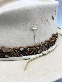 Spoor – JW Bennett Luxury Adjustable Hat Bands For Formal Occasions, Beaded Two Feather Hat Band, Luxury Adjustable Country Hat Band, Horse Hair Hat Band Diy, Diy Feather Hat Band, Diy Leather Hat, Horse Hair Hat Band, Feather Hat Band, Burned Hats