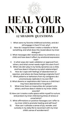 12 SHADOW QUESTIONS Shadow Work For Inner Healing, Relationships Shadow Work, Healing Past Relationships, Emotional Shadow Work, Shadow Work About Relationships, How To Heal Mentally And Emotionally, Heal Inner Child Journal, The Healing Journey, Shadow Work Questions For Relationship