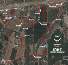 an aerial view of the route map for deep water state park in rookie