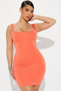 Available In Black And Orange. Mini Tank Dress Sleeveless Square Neckline Double Lined Stretch 90% Polyester 10% Spandex Imported | Nina Mini Tank Dress in Orange size 3X by Fashion Nova Fashion Nova Outfits, Mini Tank Dress, Fashion Nova Models, Black And Orange, Orange Fashion, Airport Outfit, Dress Sleeveless, Curvy Fashion, Sewing Dresses