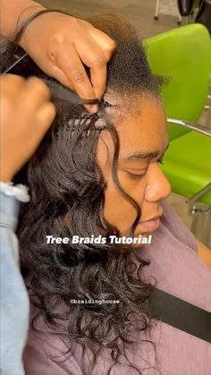 Treebraids With Human Hair, Tree Braids With Human Hair, Treebraids Hairstyles, Braiding Map Medium, Tree Braids Hairstyles With Human Hair, Individual Tree Braids, Human Hair Tree Braids, Tree Braids Styles, Tree Braid