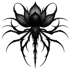 a black and white drawing of a flower