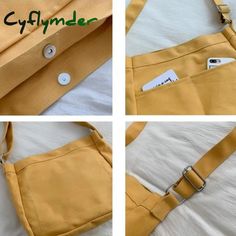 Main Material: CanvasGender: WOMENOccasion: BusinessLining Material: CanvasModel Number: plain weavePattern Type: ThreadInterior: No PocketHardness: SoftStyle: Japan StyleClosure Type: Hasp Yellow Summer Shoulder Bag With Pockets, Summer School Shoulder Bag With Pockets, Casual Yellow Canvas Bag With Adjustable Strap, Trendy Yellow Shoulder Bag With Pockets, White Messenger Bag, School Bag, White Bag, Wine Red, Canvas Bag