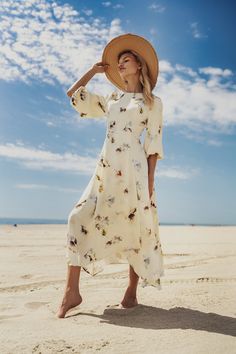 Introducing the Handkerchief Maxi Dress-Sunshine Floral. This versatile dress features a handkerchief hemline and a flowy skirt for a flattering fit. Perfect for any sunny day. Teen Skirts, Modest Wear, Versatile Dress, Versatile Dresses, Flowy Skirt, Dresses For Teens, Winter Looks, Sunny Day, Summer Essentials