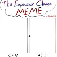 the expression change meme is shown with an empty thought bubble above it and below it