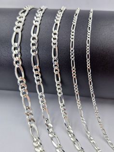 925 Sterling Silver Figaro Chain, Real Silver Chains,Solid silver chain, Chain for pendant, Choker Chain, Handmade Link Chain Man Necklace Silver Figaro Chain Necklace Gift, Silver Sterling Jewelry With Figaro Chain, Silver Figaro Chain For Jewelry Making, Silver Figaro Chain, Man Necklace, Choker Chain, Pendant Choker, Silver Chains, Figaro Chain