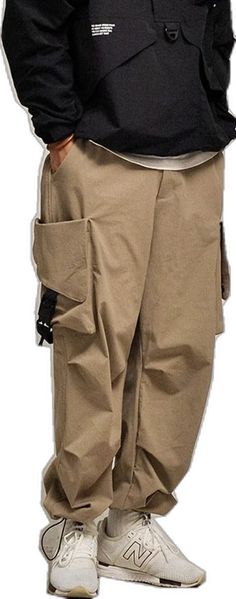 Functional Baggy Pants For Outdoor Activities, Baggy Functional Cargo Pants For Outdoor, Techwear Pants With Pockets For Outdoor Activities, Functional Baggy Pants For Outdoor, Functional Baggy Outdoor Pants, Techwear Parachute Pants With Multiple Pockets For Outdoor, Combat Cargo Pants For Outdoor, Khaki Techwear Bottoms With Cargo Style, Combat Style Wide Leg Parachute Pants With Side Pockets