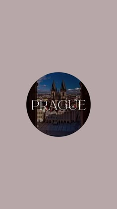 the prague logo is shown in black and white