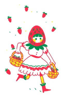 Strawberries, A Girl