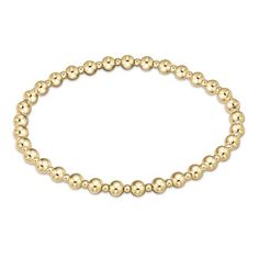 this 4mm 14kt gold-filled bracelet is a perfect addition to any bracelet stack! Gold-filled jewelry by definition is "composed of a solid layer of gold, mechanically bonded to a base metal." It will not tarnish and provides the quality one would expect from solid gold. Gold-plated, on the other hand, will tarnish and can result in discoloration. enewton design is proud to carry gold-filled products, which offer consumers a high-quality, long lasting piece of jewelry. So, go ahead and swim, sweat and shower in our special pieces! Gold Beaded Bracelet, Bead Sizes, Gold Filled Jewelry, Bracelet Stack