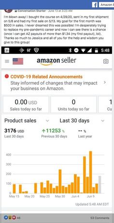 the amazon seller page shows that it is selling products for $ 1, 500 per month