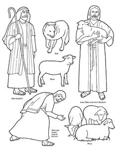 Flannel Board Stories, Lds Lessons, The Lost Sheep, Bible Story Crafts, Flannel Board, Bible Coloring Pages, Good Shepherd, Childrens Bible