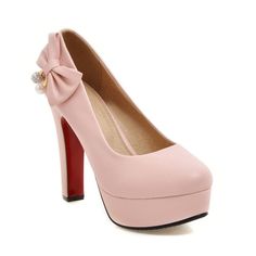 Heel Height: 12 cmPlatform Height: 3.5 cmStyle: Fashion,KoreanOccasion: Casual,Party/Club,Office/Career,DressSeason: Spring,Summer,Fall/Autumn,WinterPackage Contents: 1 x Shoes (Pair)Size Guide:34 = foot length 21.5-22cm (Foot width=8-8.5cm)35 = foot length 22-22.5cm (Foot width=8.5cm)36 = foot length 22.5-23cm (Foot width=8.5-9cm)37 = foot length 23-23.5cm (Foot width=9cm)38 = foot length 23.5-24cm (Foot width=9-9.5cm)39 = foot length 24-24.5cm (Foot width=9.5-10cm)40 = foot length 24.5-25cm (F Feminine Pink Platform Heels, Pink Synthetic Round Toe Court Shoes, Pink Synthetic Court Shoes With Round Toe, Feminine Closed Toe Platform Heels, Feminine Platform Heels With Round Toe, Feminine Platform Heels With Pointed Toe, Feminine Platform Heels With Closed Toe, Pink Synthetic Court Shoes For Spring, Feminine Synthetic Closed Toe Heels