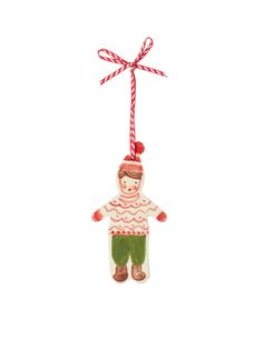 Handmade Scandinavian Clay Christmas Ornament Boy Red Sweater Weston Table Swedish Felt Ornaments, Painted Wood Circle Ornaments, Air Dry Clay Ornaments Christmas, Scandinavian Christmas Diy Felt Ornaments, Hand Sewn Christmas Ornaments, Danish Ornaments, Scandinavian Star Ornament, Air Dry Clay Ornaments, Scandinavian Ornaments