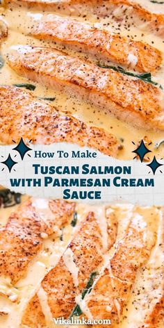 how to make tuscan salmon with parmesan cream sauce