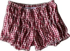 Cottagecore Shorts, Western Costume, Western Costumes, Micro Shorts, Gingham Shorts, Lettuce Hem, Country Western, Plaid Shorts, Red Plaid