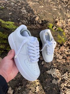 Rope Lace White' AF1 Customs made by AF1essentials  AF1 Customs by AF1essentials All of our Customs are Hand Painted & Made to Order - *Durable Leather paint used  *Waterproof  *Matt Finish Product  Our Customs can be ordered in all sizes from Toddlers to Adults - If you cannot find the size you are after, please contact us and we can assist you further!  We use Royal Mail for our Delivery Partners  Our Customs can take anywhere between 1-4 weeks Maximum depending on how busy we are at the time Luxury Nike Air Force 1 Lace-up Urban Style, Af1 Custom, Custom Af1, Shoe Room, Black Hair Updo Hairstyles, Air Force 1 Custom, All Nike Shoes, Leather Paint, Men Stylish Dress