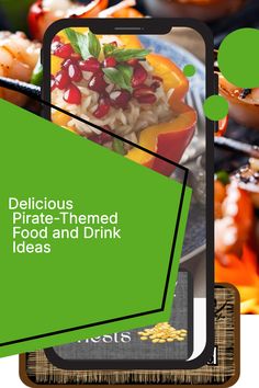 the cover of delicious pirate - themed food and drink ideas, with an image of various foods