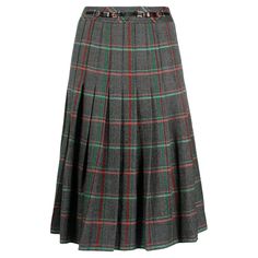 Celine wool pleated check skirt featuring multicolour check pattern, knife-pleat design, high-waisted and belted waist with iconic leather detail. 100% wool Estimated size 38fr/US6 /UK10 In Good Vintage Condition. Made in France We guarantee you will receive this gorgeous item as described and showed on photos. (please enlarge images to see all details on photos) Waist width 27.5in. (71cm) Hips41.7in. (106 cm) Total Length 28.3in. (72 cm) Pleated Skirt Black, Celine Vintage, Celine Fashion, Knife Pleat, Check Skirt, Azzedine Alaia, Phoebe Philo, Vintage Skirts, Leather Detail