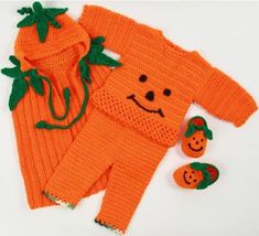 Precious Pumpkin Romper Set Crochet Pattern - Maggie's Crochet Baby Pumpkin Costume, Baby Holiday Photos, Pumpkin Pants, Crochet Costumes, Sweater Pumpkins, Crochet Wearables, Fall Festivals, Pumpkin Costume, Baby Dress Patterns