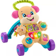 a teddy bear toy with lots of toys on it